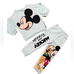 Disney Kids Matching Set - Light Blue Mickey and Friends